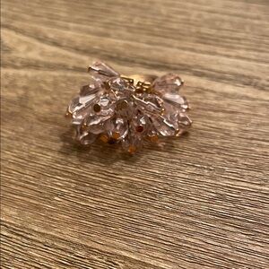 J. Crew Pink Crystal Cluster Ring
